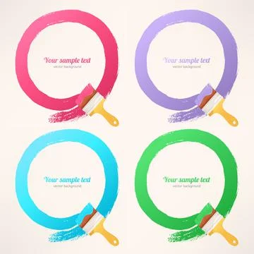 Colorful round trails 库存插图