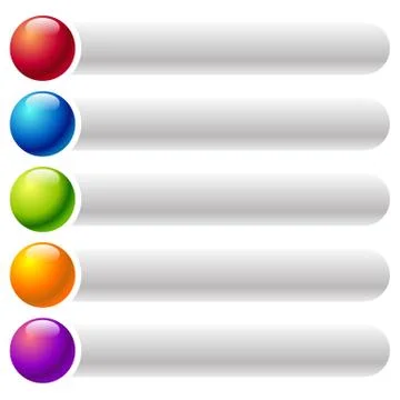 Colorful, rounded banner, button backgrounds with blank space for your text Stock Illustration