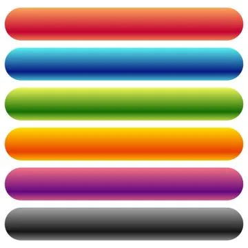 Colorful, rounded banner, button backgrounds with blank space for your text Stock Illustration