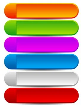 Colorful rounded banner or button backgrounds with blank space for your messa Ilustración de archivo