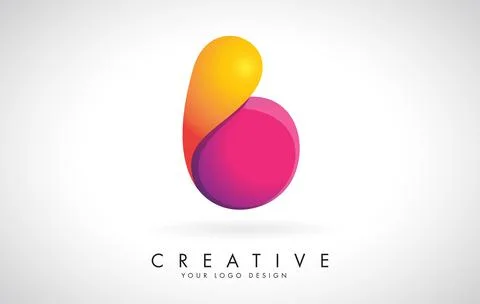 Colorful rounded Letter B Creative Logo Design. Friendly Corporate Entertainm 库存插图