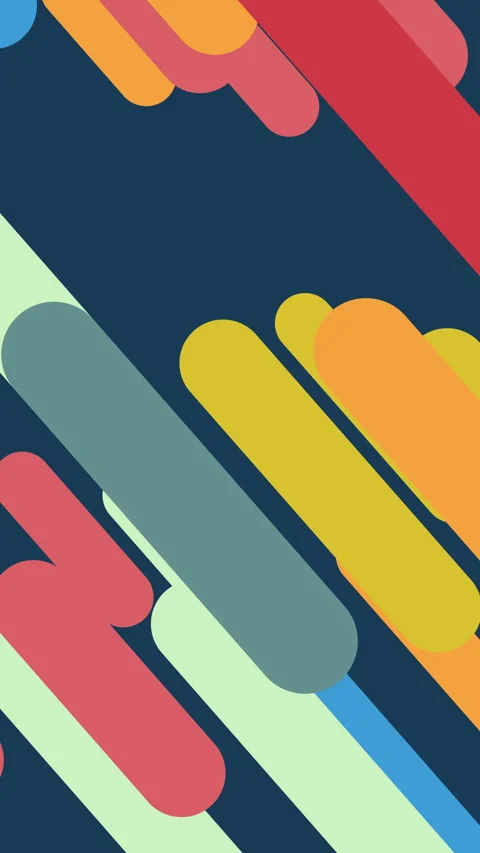 Colorful rounded rectangle lines or stripes on dark background loop - vertical Stock Footage 250557688