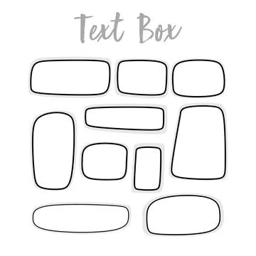 Colorful Rounded Rectangle Text Box Shape Set, Pastel Label Badge Clipart, .. Stock Illustration