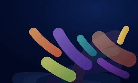 Colorful rounded shapes create an abstract gradient background Stock Photos