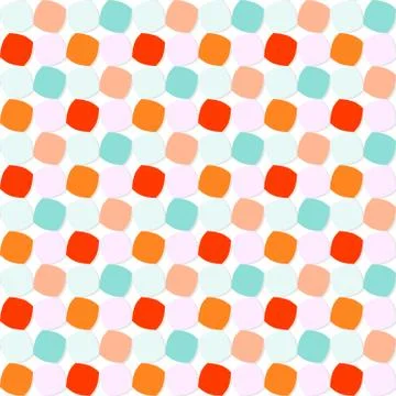 Colorful Rounded Squares Pattern Illustrazione stock
