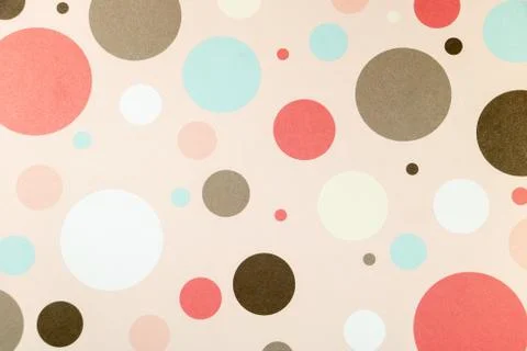 Colorful rounds on a soft pink background. Thematic childhood Stock Illustration