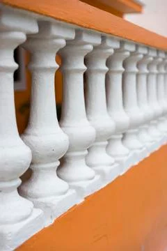 Colorful Row of Repeating Columns Stock Photos