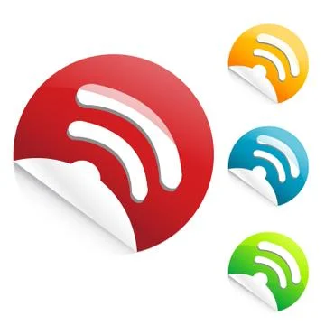 Colorful rss icons Stock-Illustration