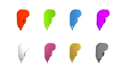 Colorful Scanner scanning bar code icon isolated on white background. Barco.. Stock Illustration