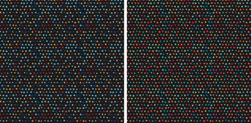 Colorful Scattered Square Pattern Background Stock Illustration