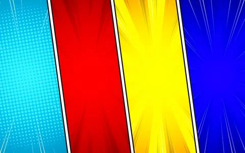 Colorful scene comic background with expressions. Stock Illustration