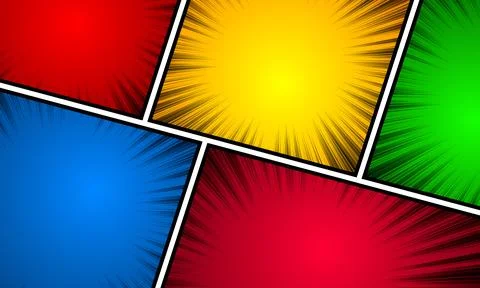 Colorful scene comic background. vector illustration Stockillustratie