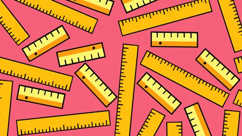 Colorful School Rulers Seamless Pattern Background Stock Footage 337673497