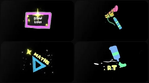 Colorful School Titles for After Effects  After Effects	Stock