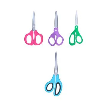Colorful scissors arranging for cutting and crafting activities Stock Illustration