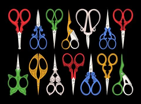 Colorful scissors for creativity Stock Illustration