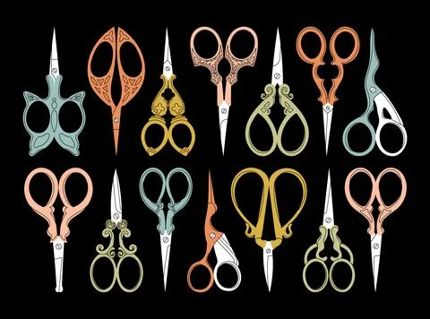 Colorful scissors for creativity Stock Illustration