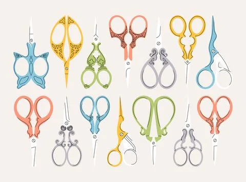 Colorful scissors for creativity Stock Illustration
