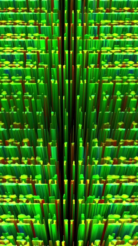 Colorful Screen Pixel Fluctuation Loop Stock Footage 303598359