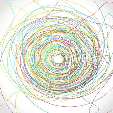 Colorful scribble like elements. Abstract vector Stock Illustration