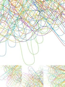 Colorful scribble like elements. Abstract vector Stock Illustration