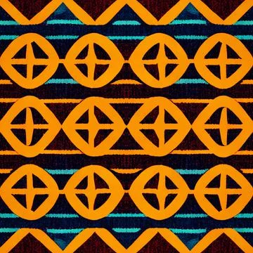 Colorful seamless boho pattern background Stock Illustration