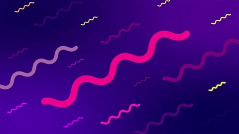 Colorful seamless loop abstract purple background with glowing neon lines Stock Footage