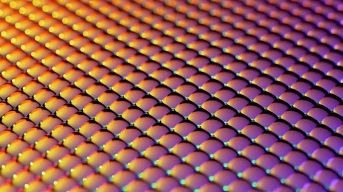 Colorful seamless loop rotating background. Shining reflective surface.  3D rend Stock Footage 250119691