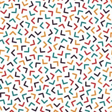 Colorful seamless memphis pattern with mosaic angles. Fashion design 80-90s Illustrazione stock