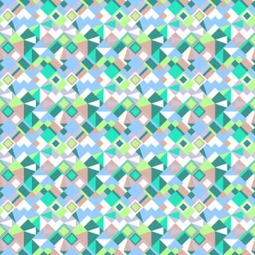 Colorful seamless mosaic pattern background - abstract vector design Stock Illustration