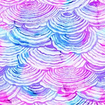 Colorful seamless pattern with abstract tree mushrooms. Psyhedelic original Stock Illustration