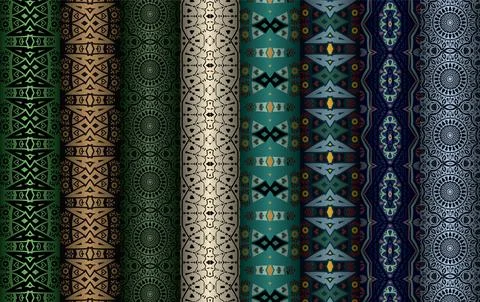 Colorful seamless pattern bundle,  floral pattern illustration Stock Illustration