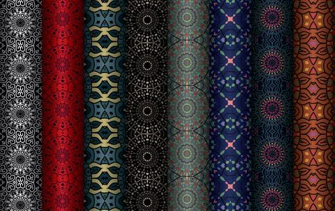 Colorful seamless pattern bundle,  floral pattern illustration Stock Illustration