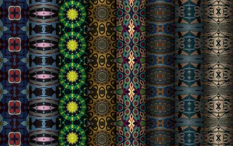 Colorful seamless pattern bundle,  floral pattern illustration Stock Illustration