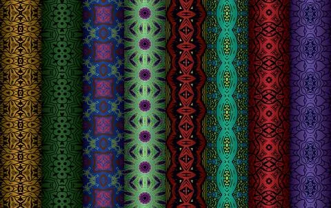 Colorful seamless pattern bundle,  floral pattern illustration Stock Illustration