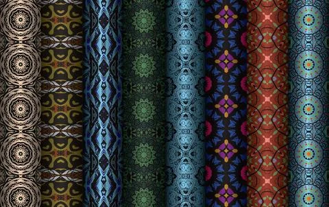 Colorful seamless pattern bundle,  floral pattern illustration Stock Illustration