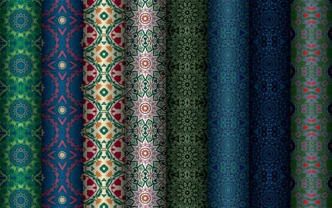 Colorful seamless pattern bundle,  floral pattern illustration Stock Illustration