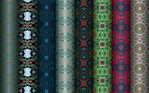 Colorful seamless pattern bundle,  floral pattern illustration Stock Illustration