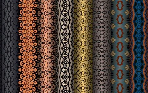 Colorful seamless pattern bundle,  floral pattern illustration Stock Illustration