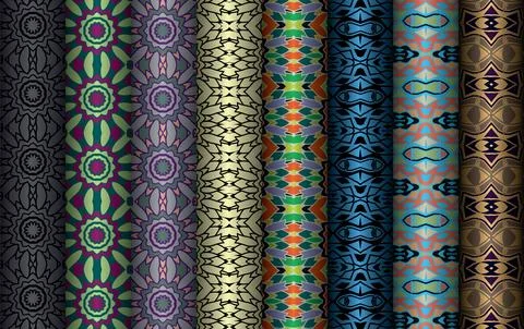 Colorful seamless pattern bundle,  floral pattern illustration Stock Illustration