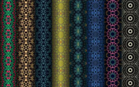 Colorful seamless pattern bundle,  floral pattern illustration Stock Illustration