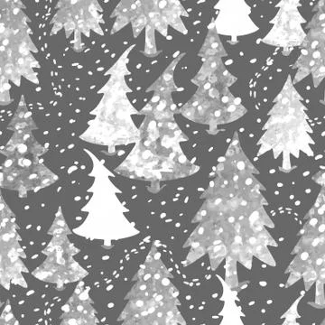Colorful seamless pattern with Christmas tree Stock Illustration