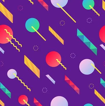 Colorful seamless pattern with dynamic design. Stock Illustration