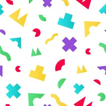 Colorful seamless pattern with dynamic design. Stock Illustration