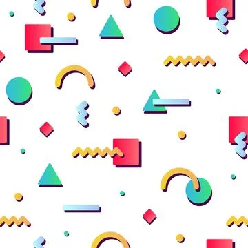 Colorful seamless pattern with dynamic design. Stock Illustration