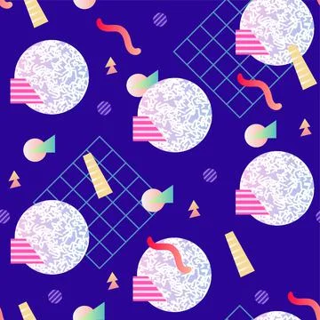 Colorful seamless pattern with dynamic design. Stock Illustration