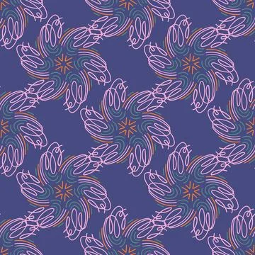 Colorful seamless pattern. Floral texture. Vector illustration. 스톡 일러스트