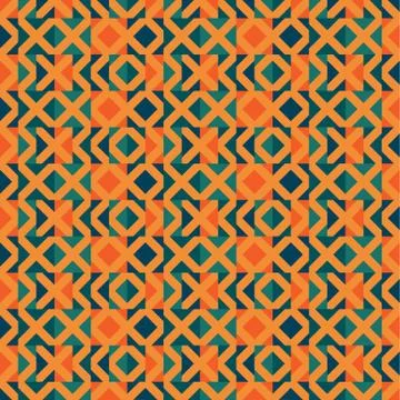 Colorful seamless pattern with geometric elements. Graphic design element. Ve Stock Illustration