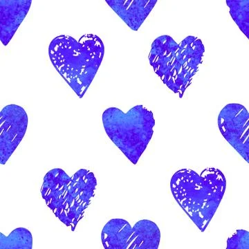 Colorful seamless pattern with hearts Stock Illustration