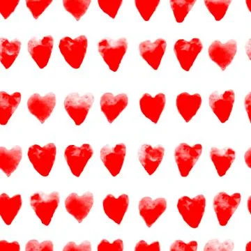 Colorful seamless pattern with hearts Stock Illustration